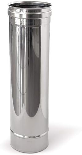 Tubo Acciaio Inox Ø 250mm M/F 50cm AISI 304 Spessore 0,5mm per Canna Fumaria