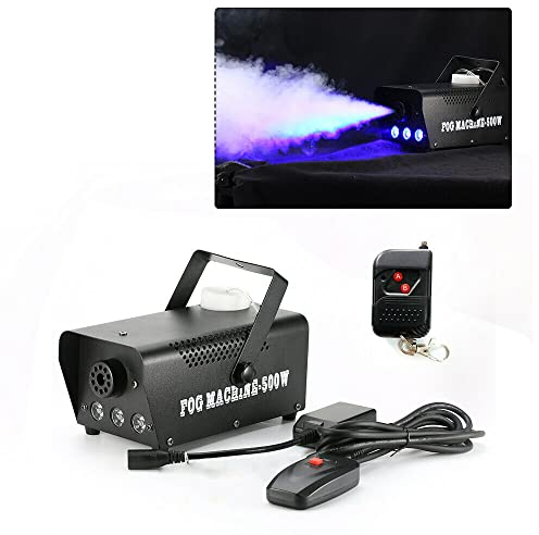 Nebelmaschine Rauchleistung Mit LED Licht, 500W Bühnen-Rauchmaschine,rauchmaschine 3m kabelgebundene Fernbedienung Für Bühnen, Hochzeitsbars, private Räume 25.5x18x15.5CM