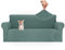 Ystyle Extensible Housse Canapé 3 Places, Universelle Housse De Canapé avec Accoudoirs, Housse Protection Canapém, Sofa Cover Antidérapante, Couvre Canapé pour Chiens Chats Animaux, Vert