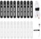 Molain Reusable Cable Ties, 20Pcs Adjustable Silicone Multifunctional Cable Straps Wire Organizer for Charging Cords Earphone Computer Wire Desk Cable Management Travel Accessories(Black+White)