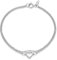 SILBERKETTEN STORE DEIN SCHMUCK ONLINE SHOP Erbskette-Armband 2reihig 1,3mm Breite mit kleinem Herz | aus echt 925 Silber | mit Federringverschluß | für Allergiker geeignet