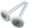 TAODAN Lot de 2 rouleaux de guidage en nylon pour porte de garage électrique - Pièces de rechange silencieuses sur rails de porte de garage - Roulements de précision scellés - Blanc