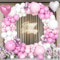 Unisun Kit Arco Palloncini Rosa Bianchi, 147 Pezzi Ghirlanda Palloncini Rosa Pastello con Palloncini Foil a Cuore per Festa Compleanno Deco Matrimonio Anniversario Baby Shower Proposta Fidanzamento