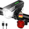 AHJ Fahrradlicht Set 100 LUX, StVZO Zugelassen LED Fahrrad Licht USB Aufladbar, Fahrradlampe zum Aufladen, Fahrrad Lichter Led Set, Wasserdichter Fahrradlicht Vorne & Rücklicht Set