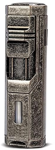 DGHNBMGNG Encendedor portátil Multifuncional, Encendedor de Llama Azul portátil de aleación de Zinc, Encendedor a Prueba de Viento for Acampar (Combustible no Incluido)(Yellow)