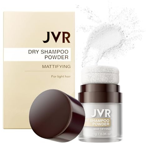 Trockenshampoo Puder, JVR Volumen Puder Haare, Dry Shampoo Powder Gegen Fettende Ansätze, Frische Kick zwischen den Haarwäschen, Sofortige Frische und Volumen mit Matt-effekt, ohne Rückstände 10g