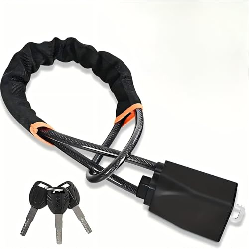 Universal Car Seat Belt Lock with 3 Keys Fits Most Vehicles, Trucks, SUVs, Vans (Black)