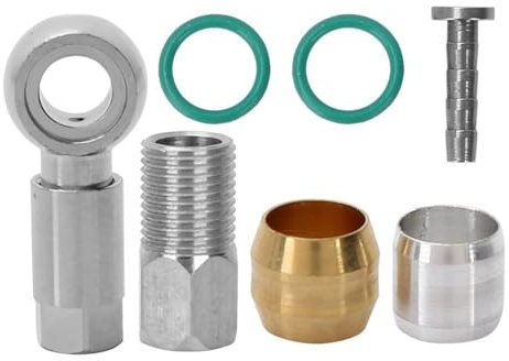 JWLYGMD Pièces de Moto Kit de Freins de vélo Banjo, Insert de Connexion pour Tuyau de Disque hydraulique Shimano BH90, Aiguille d'huile pour vélo VTT, tête d'olive en Acier
