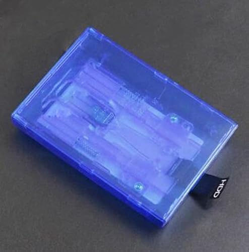 Plastic HDD Hard Disk Drive Box for Xbox 360 Slim/Xbox 360 Elite HDD Case Shell Cover (Clear Blue)