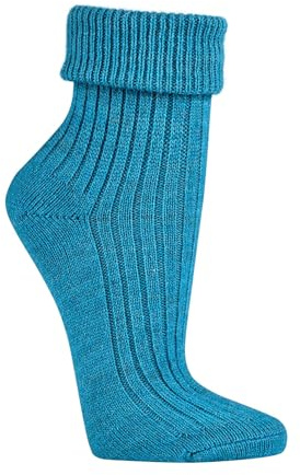 Socks4Fun 2 Paar weiche Wollsocken für Damen & Mädchen – aus Wolle & Alpakawolle – hautsympathisch, warm & bequem – mit doppeltem Umschlag