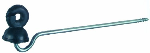 Isolator Langstiel Vollringisolator 6mm x 22cm Stütze schwarz (10er Pack)