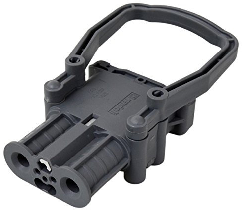 Intratec Batterieladestecker Dose mit Handgriff – Batterie-Stecker für Gabelstabler, Kehrmaschinen etc., DC-Steckverbinder 80 A, max. Betriebsspannung: 150 VDC, 2 Hauptkontakte