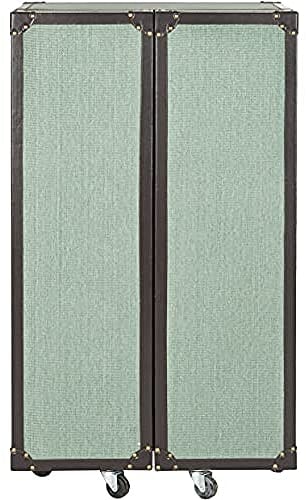 SAFAVIEH Rustic Wooden Bar Cabinet, in Sage, 45 X 60 X 105