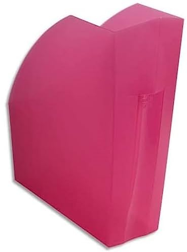 Exacompta 18085D Premium Stehsammler The Magazine für DIN A4 aus stabilem Kunststoff, ideal für die Ablage Ihre Dokumente Zeitschriftensammler Ringordner Aktenordner Linicolor himbeer transluzent