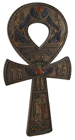 Wandbehang, antikes ägyptisches Ankh-Symbol, Bronze-Finish, 39,5 cm