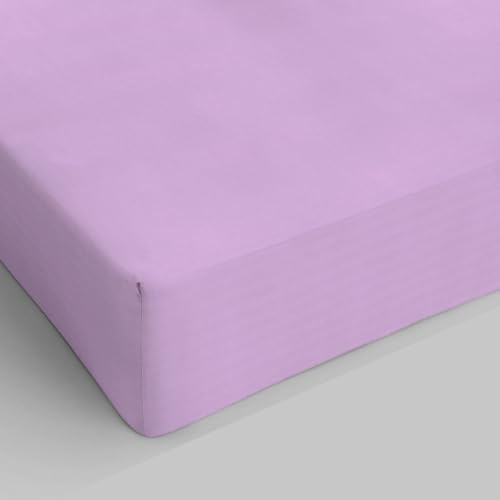 Max color STMXLILLA2P Betttuch 25cm Ecke, 100% Baumwolle, Lila, Doppelte