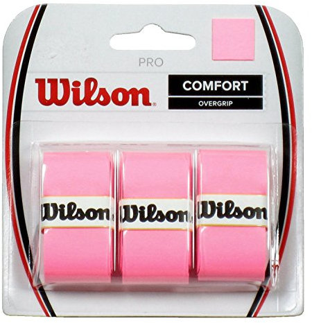 Wilson - Set di 3 impugnature per racchetta da tennis, mod. Pro Overgrip, rosa