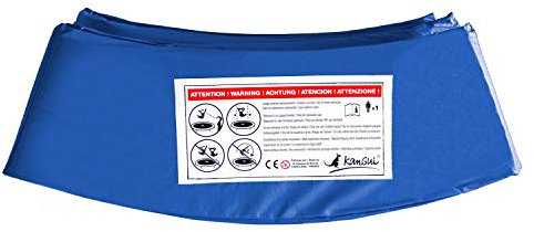 Kangui - Coussin de Protection Bleu Ø360cm pour Trampoline