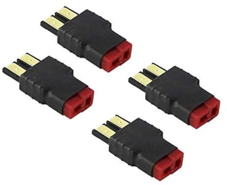 4Pcs Male TRX Traxxas to Female Deans T Plug Connector Adapter for RC LiPo Battery