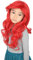 Topcosplay Perücke Für Kinder Cosplay Meerjungfrau Perücke Kinderperücke Rot Lang lockig Perücke für Halloween Karneval Fasching