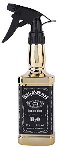 Shanrya NITRIP 500ml Hairdressing Spray Bottle Salon Barber Hair Tools Home Gardening Water Sprayer(Gold)