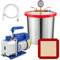 VEVOR Bomba de Vacío 3 CFM 1/4 HP Cubo 12 L Carcasa de Aleación de Aluminio Bomba de Vacío de Aire Acondicionado 1720 RPM 220V Bomba de Vacío para Desgasificar Siliconas, Aceites Esenciales, Uretanos