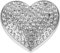 styleBREAKER Damen Magnet Schmuck Brosche in Herz Form mit Strass, für Schals, Tücher oder Ponchos, Anhänger 05050081, Farbe:Silber