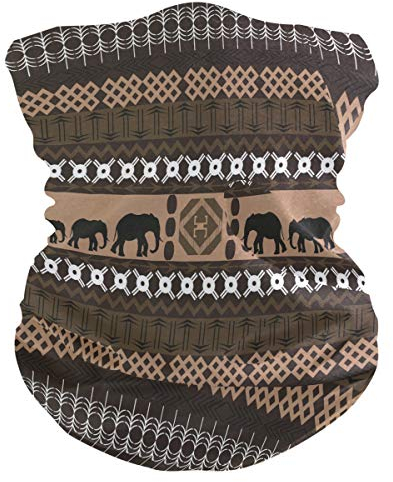 Afrika Klassischer Elefant Gesichtsmaske Schlauchtuch Kopftuch Stirnband Bandanas Kopfbedeckung Halstuch Gesichtsschal Für Männer Frauen Den Sport