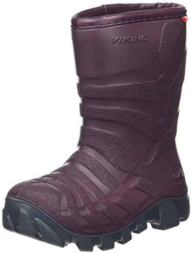 Viking Ultra Warm, Stivali da neve Unisex - Bambini e ragazzi, Multicolore Grape Grey, 37 EU