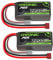 OVONIC Lipo Akku 2s 35C 2200mAh 7,4V Akku Short Pack mit Deans Stecker für Flugzeughelikopter Speziell für 1:14 RC Car RC Flugzeug (2 Packs)