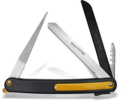Multi Cutter That is Folding Special Blades, Hacksaw, Carbide Saw, Glass Cutter, Wood Saw and Even Sharpener Such as Swiss Army Knife, Portable, Necessary in Camping, Fishing, Hiking, Outdoor Indoor