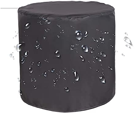 FOGUO Gartenmöbel Abdeckung Rund 130x90cm, Schutzhülle für Gartentisch Wasserdicht, 420D Oxford-Gewebe Abdeckhaube, Winddicht Abdeckplane mit Zugkordel, Möbelsets für Tisch und Stühle