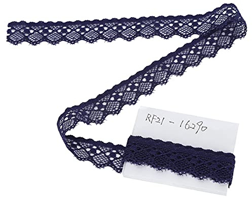 Spitzenband, Spitzenborte Dekoband Spitzenband Blau Dunkelblaues Dekorationsband 10 Yards lang und 2 cm breit für Hochzeitsdekoration, Bastelprojekte und DIY-Anwendungen