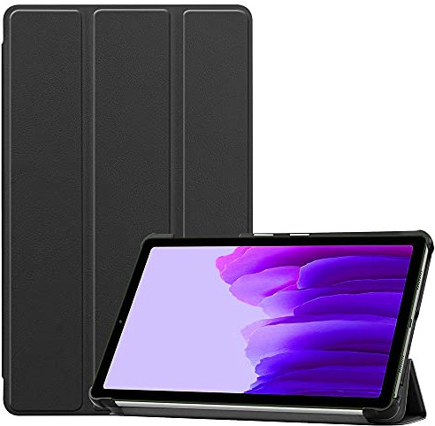 Kepuch Custer Funda para Samsung Galaxy Tab A7 Lite 8.7 T220 T225,Slim Smart Cover Fundas Carcasa Case Protectora de PU-Cuero para Samsung Galaxy Tab A7 Lite 8.7 T220 T225 - Negro