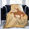 Retro Cowboy Silhouette Flanell Fleece Decke, Weiche Warme Decken Tagesdecke/Bettdecke/Bettlaken 150x125cm