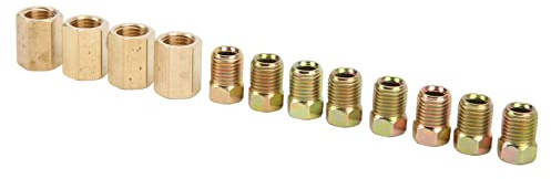 Inverted Flare-Bremsleitungs-Sortiment 12-teiliges Bremsleitungs-Fitting-Kit 3/8-Zoll-24-Gewinde 4-Union 8-Mutter für 3/16-Zoll-Rohr autopart popular