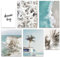 Hambient Poster Set, Wohnzimmer Deko Schlafzimmer, Zimmer - Wanddeko, Wandbilder - Bilder OHNE Bilderrahmen (Meer Strand Marine, 4 x 30x40 cm, 2 x 21x30 cm)