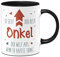 Tassenbrennerei Tasse So sieht der beste Onkel der Welt aus wenn er Kaffee trinkt - Geschenk mit Spruch lustig (Onkel-Schwarz)