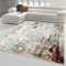 Abstrakter Seidenoptik Teppich | glänzend & weich | Creme rot Größe 160x230 cm