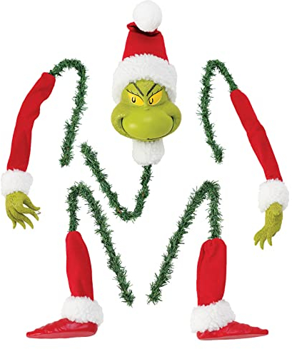 HEZHU Weihnachten Plüschtier pelzigen grünen Grinch Puppe Hände Weihnachtsbaum DekMg