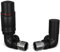 UK Radiators Black Thermostatic Radiator Valve 15mm Corner Lockshield Valve in Black Color and Matt Finish - Classy and Modern Design 1/2 x 15mm Corner Radiator Valve