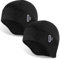 HEGGCOOE Fahrrad Mütze Winter, Wintermütze Herren Damen Winddichte Warm Helm-Unterziehmütze Bequem Radmütze für Fahrradhelm, Sportmütze für Laufen, Radfahren, Skifahren, Motorradfahren(Black+Black)