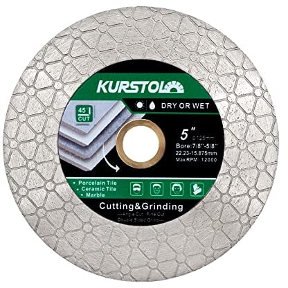 KURSTOL Disque Diamant - 125mm Disques à tronçonner diamantés Pour couper et meuler les carreaux de céramique, la porcelaine, le granit, le marbre