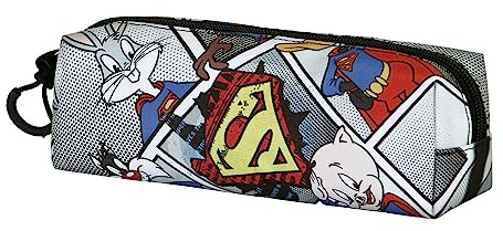 Looney Tunes Super Tunes-FAN Quadrat Federmäppchen 2.0, Grau