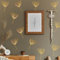 Pusteblume Wandaufkleber Metallic Gold Vinyl Blume Wandaufkleber Pusteblume Pappus Wanddekoration Moderne Blatt Wandaufkleber Nordische Pflanze Wandkunst Aufkleber für Schlafzimmer Wohnzimmer Büro