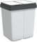 vidaXL Cubo de basura doble blanco 2x25 L