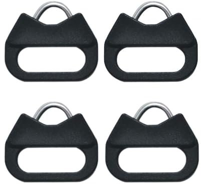 Pixel Peeper 4 x D-Rings for Camera Straps (Triangular Split Rings). Compatible with Nikon, Olympus, Fujifilm, Panasonic etc. With Plastic Connector Protectors.