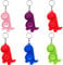 Steemjoey 6 Stück Pop Push It Fidget Toy, Mini Silikon Spielzeug mit Schlüsselanhänger Toys, Poppet Bubble Finger Toys Autismus ADHS Squeeze Toys Stress Reliever Anti-Angst für Kinder Erwachsene