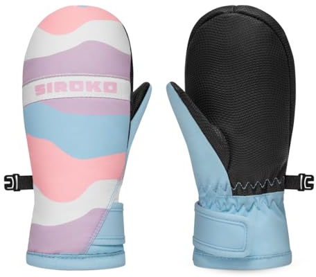 SIROKO - Moufles Thermiques de Snowboard et Ski pour Enfant Mermaid