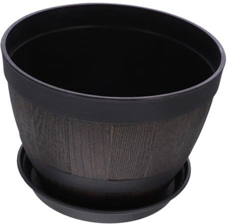 ORFOFE 1ensemble Pots De Fleurs Plastique Imitation avec Soucoupe Petits Contenants Ronds pour Plantes Intérieur Et Extérieur Décoration Vintage pour Jardin Et Balcon